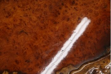 和製ヴィンテージ　特大!!　花梨材(カリン材)　極厚天板9cm　葡萄杢が楽しめる一枚板の座卓(ローテーブル、センターテーブル、ビンテージ)(R-058338)