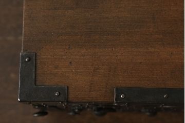 和製アンティーク　極小サイズ　凝ったつくりの銭箱付き船箪笥(掛硯型、懸硯型、舟箪笥、小引き出し、硯箱)(R-058348)