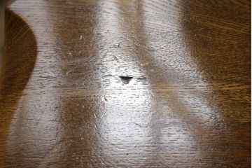 和製ビンテージ　キツツキマーク　オーク材　木の温もりが感じられるダイニングチェア3脚セット(板座チェア、イス、椅子、ヴィンテージ)(R-058350)