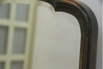 和製アンティーク　最高級!　指物工芸家具　総黒柿材　孔雀杢が味わい深い上品な鏡台(ドレッサー)(R-058351)