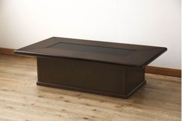 中古　美品　モリシゲ(森繁)　シンプルで洗練された雰囲気が漂う囲炉裏型センターテーブル(ローテーブル、座卓)(R-058352)