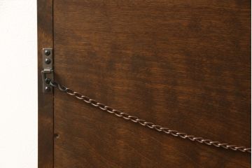 中古　北海道民芸家具　シンプルなデザインがお部屋に取り入れやすいウォールミラー(壁掛け鏡)(R-058355)