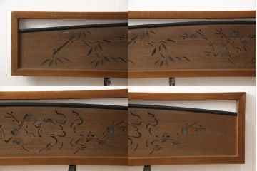 アンティーク建具　和の風情が感じられる透かし彫り欄間2枚セット(明かり取り、明り取り)(R-058356)