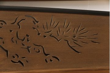 アンティーク建具　和の風情が感じられる透かし彫り欄間2枚セット(明かり取り、明り取り)(R-058356)