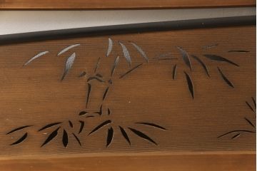 アンティーク建具　和の風情が感じられる透かし彫り欄間2枚セット(明かり取り、明り取り)(R-058356)