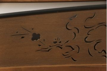 アンティーク建具　和の風情が感じられる透かし彫り欄間2枚セット(明かり取り、明り取り)(R-058356)