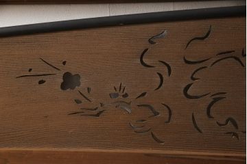 アンティーク建具　和の風情が感じられる透かし彫り欄間2枚セット(明かり取り、明り取り)(R-058356)