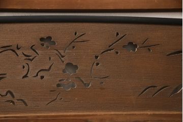 アンティーク建具　和の風情が感じられる透かし彫り欄間2枚セット(明かり取り、明り取り)(R-058356)