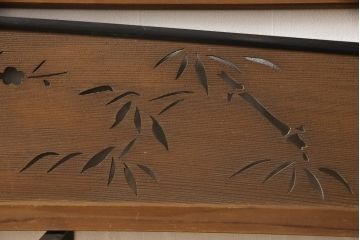 アンティーク建具　和の風情が感じられる透かし彫り欄間2枚セット(明かり取り、明り取り)(R-058356)