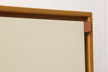 イタリアビンテージ　美品　B&B イタリア　ころんとした大きめのキャスターがかわいらしいサイドワゴン(サイドキャビネット、ナイトテーブル、収納棚、ヴィンテージ)(R-058358)