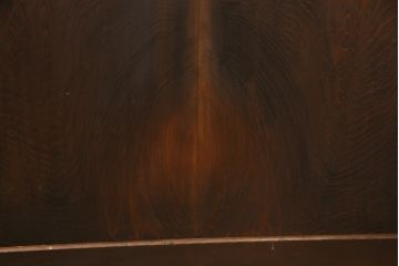 アンティーク建具　組子入り　和モダンスタイルにおすすめな上手物の幅広組子帯戸1枚(ガラス帯戸、引き戸、板戸)(R-058359)