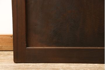 アンティーク建具　組子入り　和モダンスタイルにおすすめな上手物の幅広組子帯戸1枚(ガラス帯戸、引き戸、板戸)(R-058359)