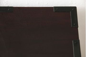 中古　美品　民芸家具　熊野洞　木地呂塗り　欅(ケヤキ)　落ち着きのある色合いと凝った金具が魅力の仙台箪笥(定価約50万円)(整理タンス、和タンス、収納箪笥、引き出し、サイドチェスト)(R-058363)