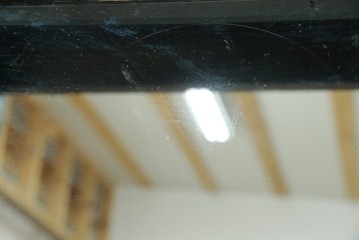 イギリスアンティーク　珍しいデザイン!　オーク材　凝った彫刻が目を引く縦型オープンシェルフ　(R-058367)