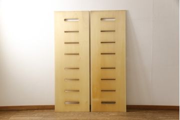 中古　美品　arflex(アルフレックス)　GERBERA(ガーベラ)　チェリー材　温かみのある木の風合いとシンプルなデザインが魅力的なベッドフレーム(ダブルベッド、ダブルサイズ)(定価約38万円)(R-058374)