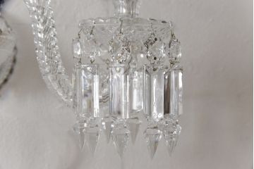 超美品　2018年製　フランス　baccarat(バカラ)　ゼニス　ウォールユニット　エレガントな雰囲気と煌めく美しさが魅力のウォールランプ(シャンデリア、壁掛け照明、壁付け照明、フルレッドクリスタルガラス)(定価約77万円)(R-058388)