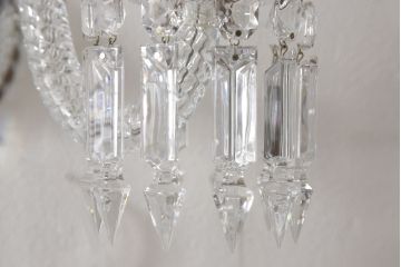 超美品　2018年製　フランス　baccarat(バカラ)　ゼニス　ウォールユニット　エレガントな雰囲気と煌めく美しさが魅力のウォールランプ(シャンデリア、壁掛け照明、壁付け照明、フルレッドクリスタルガラス)(定価約77万円)(R-058388)