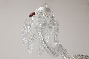 超美品　2018年製　フランス　baccarat(バカラ)　ゼニス　ウォールユニット　エレガントな雰囲気と煌めく美しさが魅力のウォールランプ(シャンデリア、壁掛け照明、壁付け照明、フルレッドクリスタルガラス)(定価約77万円)(R-058388)