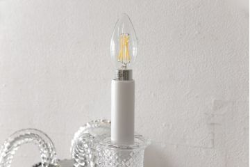 超美品　2018年製　フランス　baccarat(バカラ)　ゼニス　ウォールユニット　エレガントな雰囲気と煌めく美しさが魅力のウォールランプ(シャンデリア、壁掛け照明、壁付け照明、フルレッドクリスタルガラス)(定価約77万円)(R-058389)