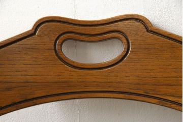 中古　美品　DREXEL HERITAGE(ドレクセルヘリテイジ)　ESPERANTO(エスペラント)　美しい曲線を描く木製フレームが目を惹くキャスター付きチェア(サイドチェア、ダイニングチェア、ワークチェア、椅子、イス)(定価約20万円)(R-058390)