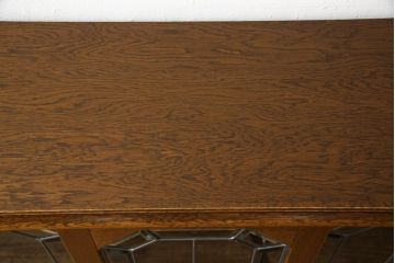 中古　美品　三越　Brugge(ブルージュ)　ステンドグラスがクラシカルな雰囲気を醸し出す収納棚(定価約21万円)(飾り棚、戸棚、キャビネット、食器棚)(R-058397)