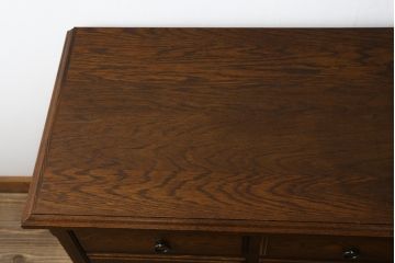 中古　美品　インテリアえぞ(EZO)製　えぞ民芸　引き出し11杯　品のある佇まいが美しいワイドチェスト(サイドボード、引き出し)(R-058415)