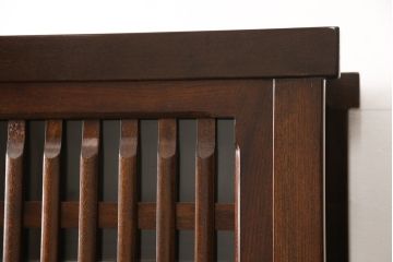 中古　美品　総欅(ケヤキ)材　和モダンな雰囲気を醸し出す二段重ね水屋箪笥(定価約88万円)(キャビネット、食器棚、戸棚、収納棚)(R-058419)
