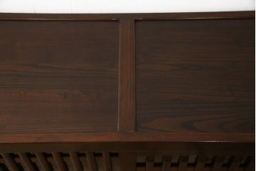 中古　美品　総欅(ケヤキ)材　和モダンな雰囲気を醸し出す水屋箪笥サイドボード(キャビネット、食器棚、戸棚、収納棚)(R-058420)