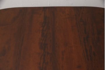 中古　美品　松本民芸家具　28型　天板を折り畳みできるクラシカルなゲートレッグテーブル(バタフライ卓)(ダイニングテーブル、バタフライテーブル、オーバルテーブル)(R-058435)
