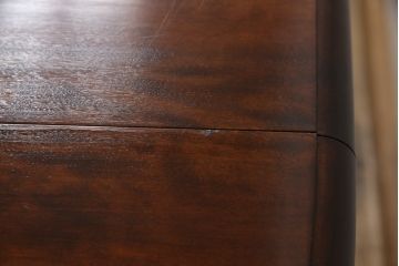 中古　美品　松本民芸家具　28型　天板を折り畳みできるクラシカルなゲートレッグテーブル(バタフライ卓)(ダイニングテーブル、バタフライテーブル、オーバルテーブル)(R-058435)