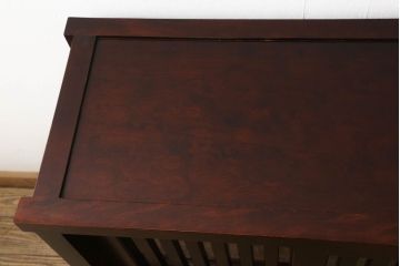 中古　美品　北の匠　山室家具製作所　シンプルなデザインで取り入れやすい水屋箪笥サイドボード(収納棚、戸棚、食器棚)(R-058436)