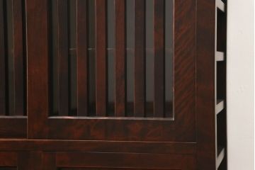 中古　美品　北の匠　山室家具製作所　シンプルなデザインで取り入れやすい水屋箪笥サイドボード(収納棚、戸棚、食器棚)(R-058436)