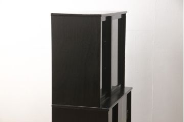 中古　超美品　展示品　讃岐塗り　総漆塗り　モダンな佇まいが目を引くキャビネット(定価約40万円)(収納棚、戸棚、茶箪笥)(R-058437)