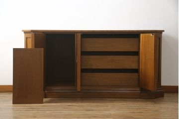 中古　美品　マホガニー材　DREXEL HERITAGE(ドレクセルヘリテイジ)　FRANCESCA(フランチェスカ)シリーズ　クリデンザ(クレデンザ、収納棚、キャビネット、サイドボード)(定価約90万円)(R-058440)
