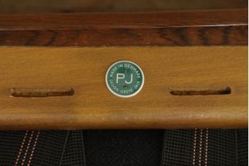中古　美品　デンマーク　グレーテ・ヤルク(Grete Jalk)デザイン　P.J社製　ローズウッドの滑らかな曲線が美しい2人掛けソファ(二人掛け、2Pソファ)(R-058441)