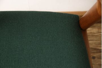 北欧ビンテージ　デンマークヴィンテージ　チーク材　Kai Kristiansen(カイ・クリスチャンセン)デザイン　NO.42　ハーフアームチェア　アームのデザインがおしゃれなダイニングチェア(R-058443)