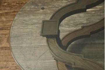 【U様専用】中古　美品　DREXEL HERITAGE(ドレクセルヘリテイジ)　FRANCESCA(フランチェスカ)シリーズ　エレガントなカクテルテーブル(定価約48万円)(センターテーブル、ローテーブル、リビングテーブル、ガラステーブル)(R-058444)