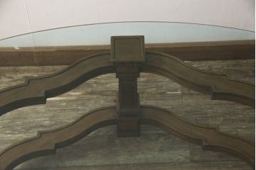 【U様専用】中古　美品　DREXEL HERITAGE(ドレクセルヘリテイジ)　FRANCESCA(フランチェスカ)シリーズ　エレガントなカクテルテーブル(定価約48万円)(センターテーブル、ローテーブル、リビングテーブル、ガラステーブル)(R-058444)