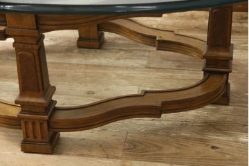【U様専用】中古　美品　DREXEL HERITAGE(ドレクセルヘリテイジ)　FRANCESCA(フランチェスカ)シリーズ　エレガントなカクテルテーブル(定価約48万円)(センターテーブル、ローテーブル、リビングテーブル、ガラステーブル)(R-058444)