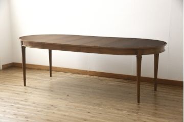 中古　美品　DREXEL HERITAGE(ドレクセルヘリテイジ)　Triune(トライユン)　品のある佇まいがすてきなダイニングテーブル(エクステンションテーブル、4人掛け、6人掛け)(R-058445)