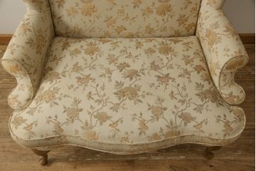 中古　アメリカ輸入モデル　DREXEL HERITAGE(ドレクセルヘリテイジ)　 Upholstery(アップホルスタリー)　上品な色合いと花柄が優しい雰囲気を醸し出す1人掛けソファ(定価約60万円)(一人掛け、アームチェア)(R-058462)