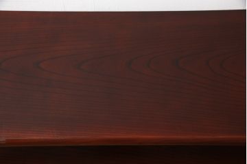 希少!　和製ビンテージ　手打ち金具　欅(ケヤキ)材　漆塗り　上質な和の空間に取り入れたい、和モダンなサイドボード(茶箪笥、茶棚、飾り棚、戸棚、ヴィンテージ)(R-058477)