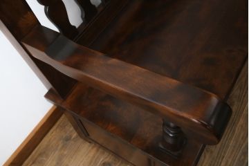 中古　美品　九州民芸家具　激レア!落ち着きのある空間づくりにおすすめの収納付きベンチ(長椅子、板座、ダイニングチェア)(定価約60万円)(R-058481)