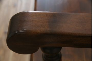 中古　美品　九州民芸家具　激レア!落ち着きのある空間づくりにおすすめの収納付きベンチ(長椅子、板座、ダイニングチェア)(定価約60万円)(R-058481)