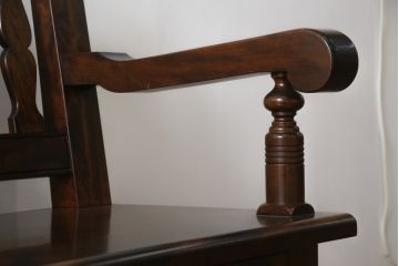 中古　美品　九州民芸家具　激レア!落ち着きのある空間づくりにおすすめの収納付きベンチ(長椅子、板座、ダイニングチェア)(定価約60万円)(R-058481)