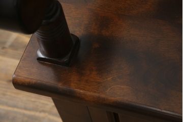 中古　美品　九州民芸家具　激レア!落ち着きのある空間づくりにおすすめの収納付きベンチ(長椅子、板座、ダイニングチェア)(定価約60万円)(R-058481)