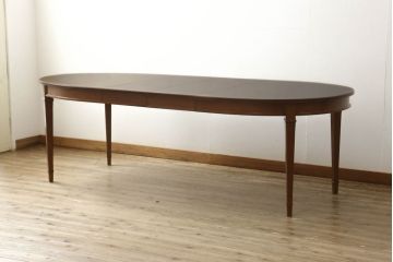 中古　美品　DREXEL HERITAGE(ドレクセルヘリテイジ)　Triune(トライユン)　品のある佇まいがすてきなダイニングテーブル(エクステンションテーブル、4人掛け、6人掛け)(R-058487)