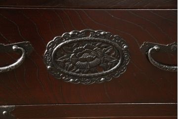 中古　美品　引き出し38杯!　珍しいデザインが目を引く薬箪笥(百目箪笥、小引き出し、和タンス、収納箪笥)(R-058490)