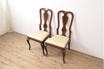中古　DREXEL HERITAGE(ドレクセルヘリテイジ)　VINTAGE CHERRY(ビンテージチェリー)シリーズの猫脚付きチェア(ダイニングチェア、椅子、イス)(R-058491)