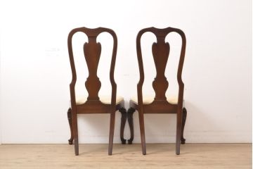 中古　DREXEL HERITAGE(ドレクセルヘリテイジ)　VINTAGE CHERRY(ビンテージチェリー)シリーズの猫脚付きチェア(ダイニングチェア、椅子、イス)(R-058491)